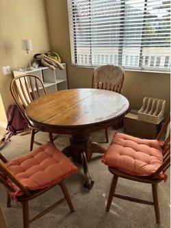 Wood Dining Table and Chairs