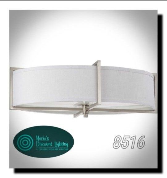 NUVO 60/4469 Six Light Flush Mount, 7, Brushed Nickel
