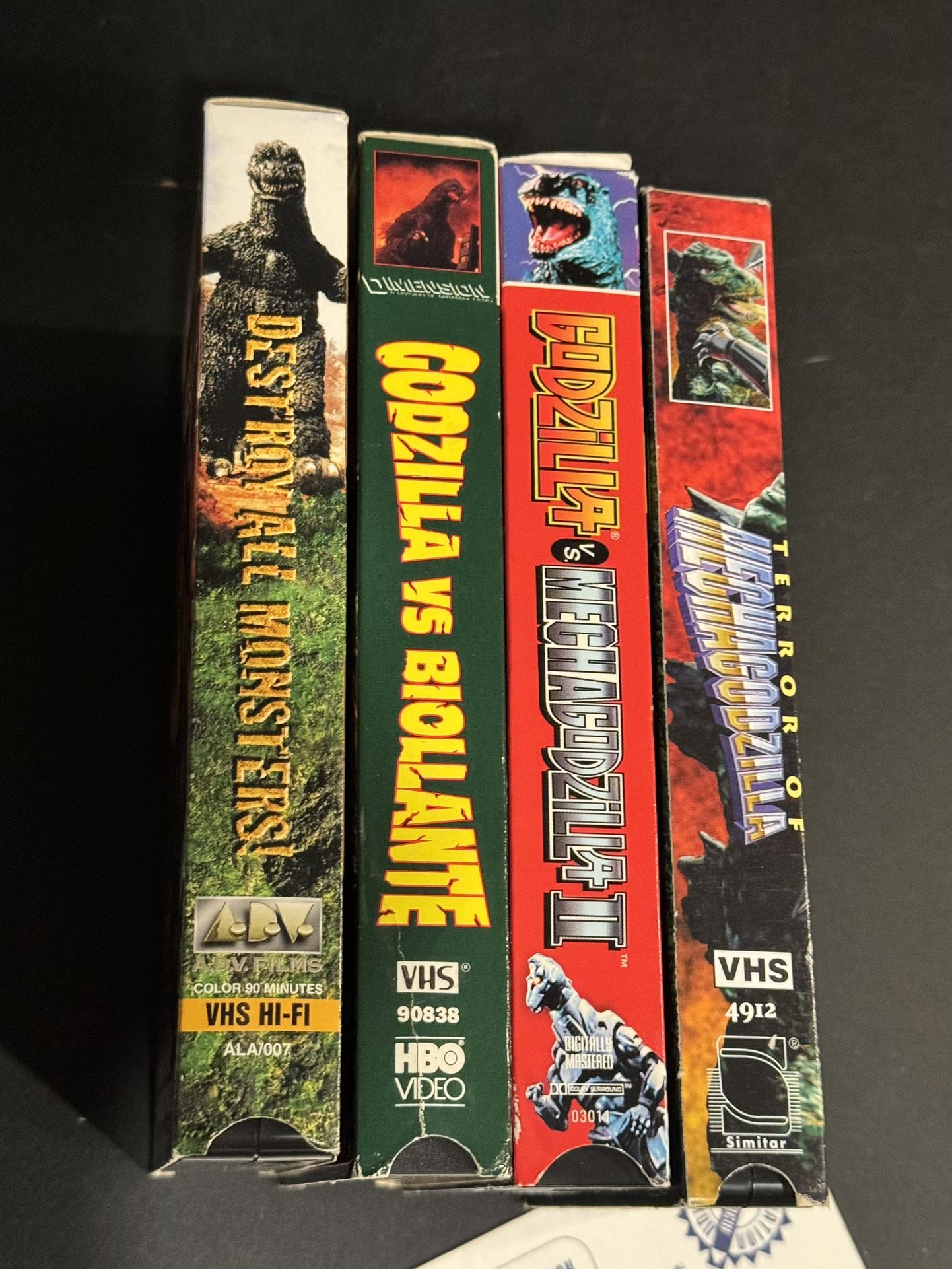 Godzilla - Lot Of 4 VHS Tapes. Includes Destroy all Monsters