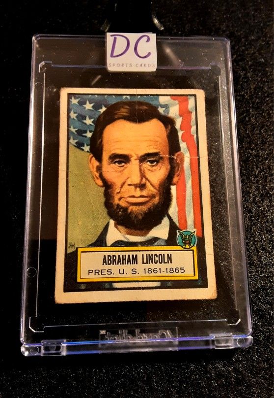 Abraham Lincoln 1952 Topps Look And See Card! Rare !!