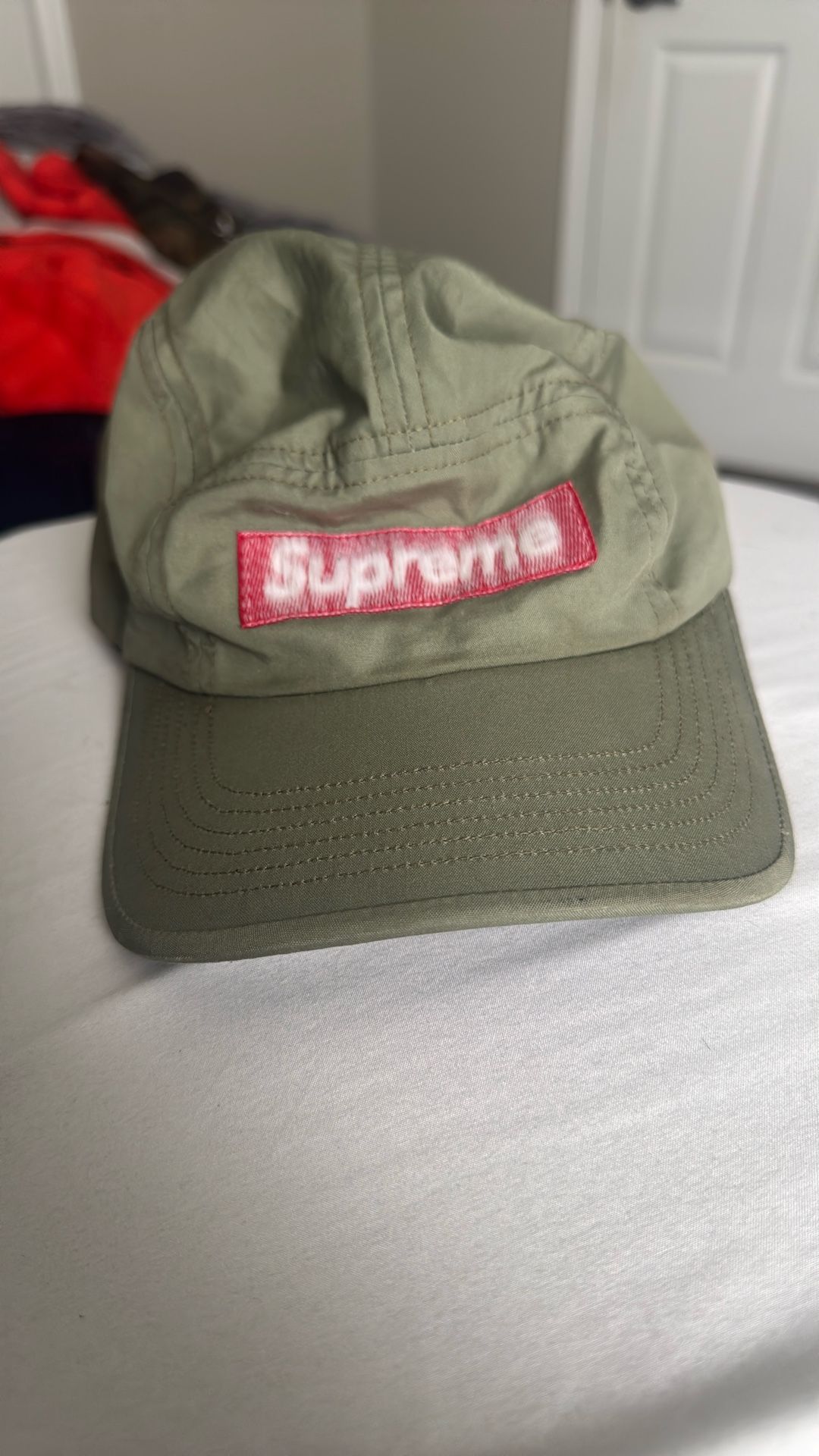 Supreme Reversed Label Camp Cap