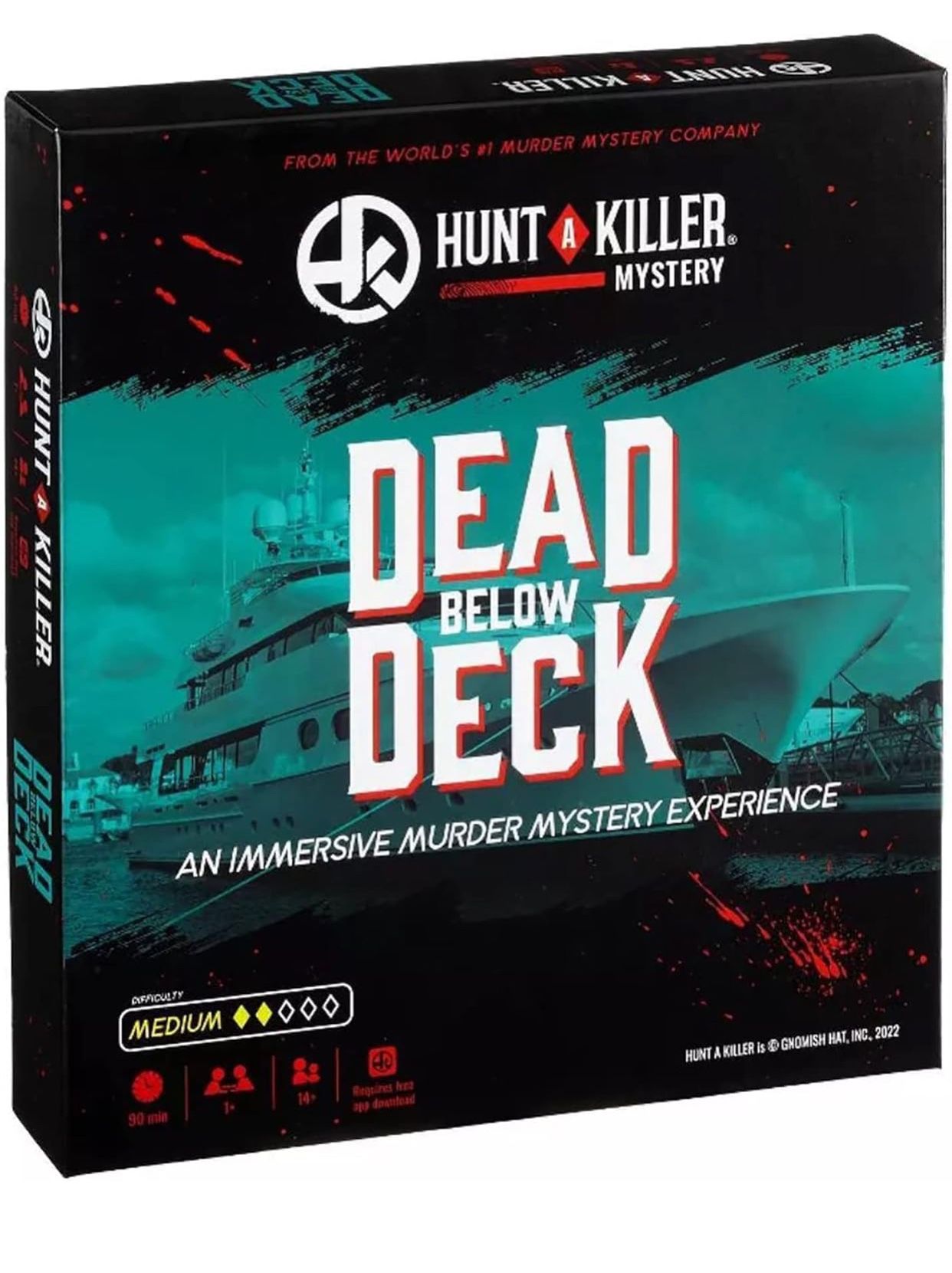 Hunt A Killer: Dead Below Deck, Solve a Murder on a Yacht, Mystery Box Game for True Crime Fans, Murder Mystery Game for Adults, Play True Detective