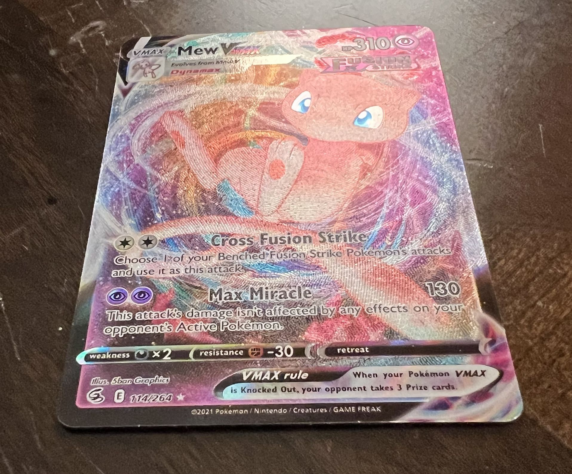 Secret Rare MEW VMAX 114/264 Full Art Never Played Mint Condition