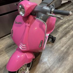 Pink Vespa Kids Scooter