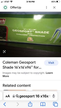 Coleman Geosport Shade Canopy Shelter for Sale in Overland Park KS OfferUp