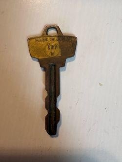 Vintage Brass Key - Stamped 307 W - Made in USA
