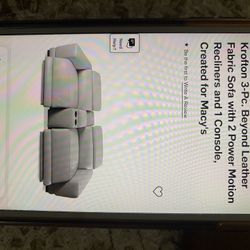 New Kroffton Leather Electric Recliner Sofa 