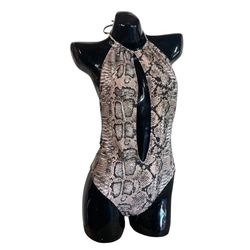 Size L/XL Sexy Snakeskin Monokini/ One Piece Swimsuit/ Summer Vacation 