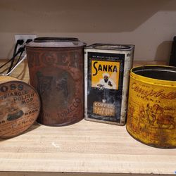 Antique Tins Lot of 4
