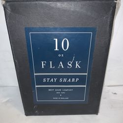 Stay Sharp 10 oz Liquor Pocket Hip Flask Stainless Steel Screw Cap Flagon