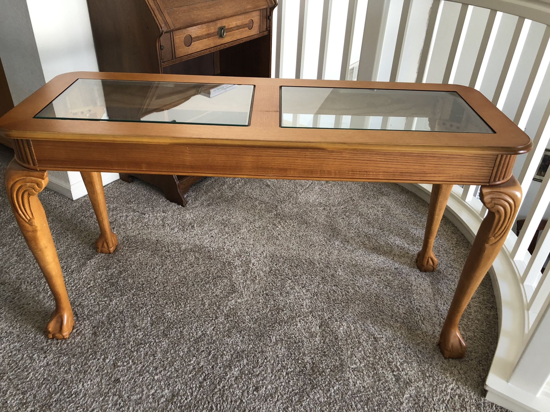 Wood and Glass Table