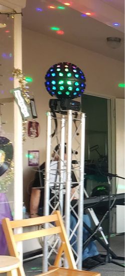 Title: DJ Lighting Package – LED Party Lights, Rotosphere, Truss & DMX Controller