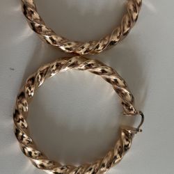 Gold Plated Hoop Earrings 
