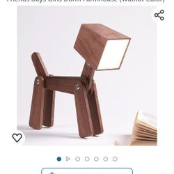 New in box Wooden adjustable dog lamp