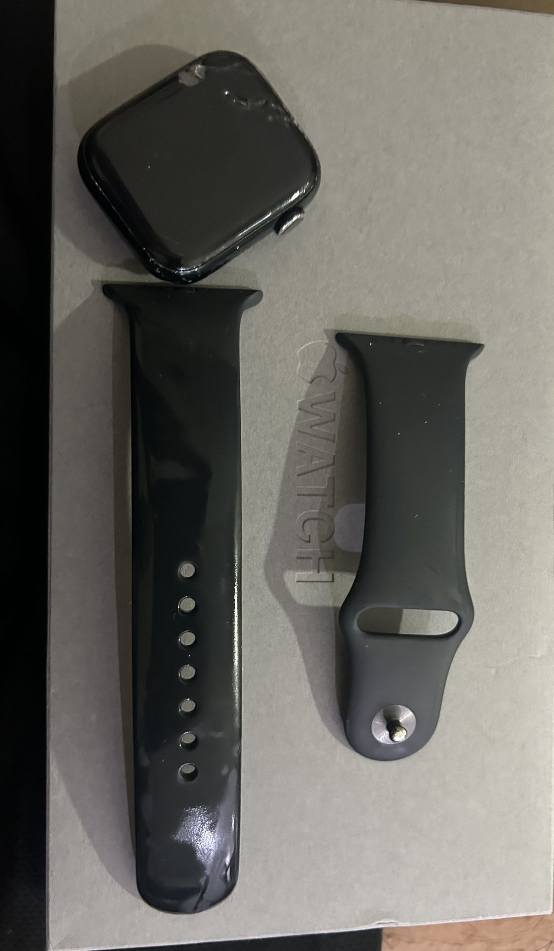 Apple Watch Series 7 45mm Aluminum Case with Sport Band Midnight Regular...