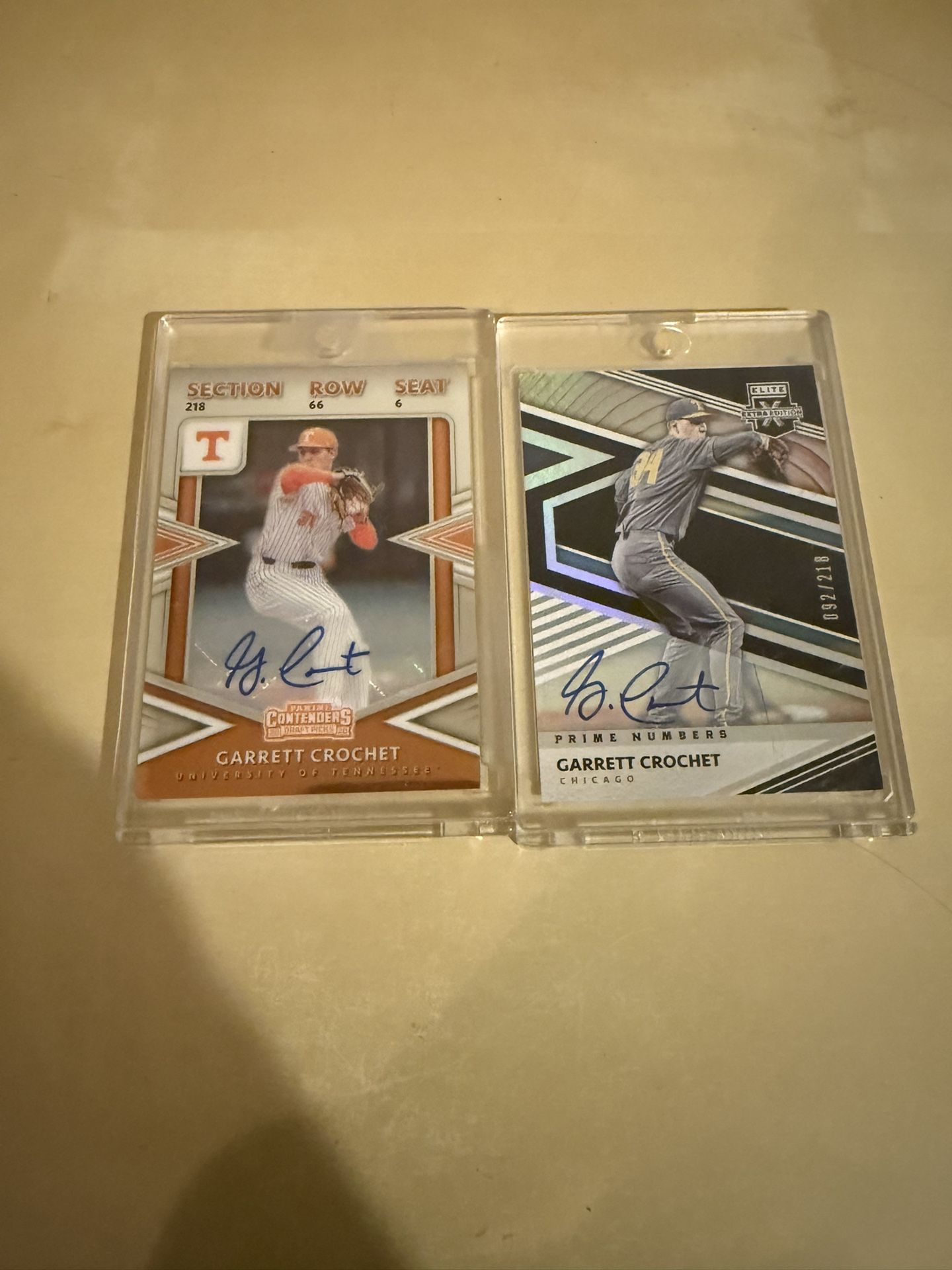 Garret Crochet Two Card Auto Lot