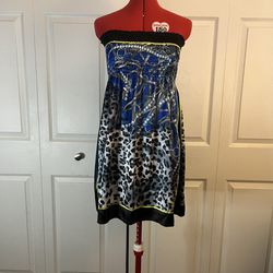 E-Klah Smocked Tube Top Mini Dress L