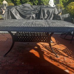 Iron Table And Three Chairs