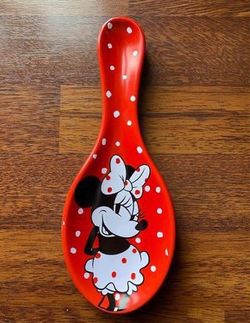 New Ceramic Spoon Rest 3 1/2” W x 9 1/2” H - Disney Minnie Mouse