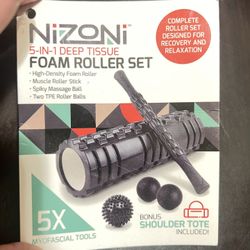5-IN-1 DEEP TISSUE FOAM ROLLER SET