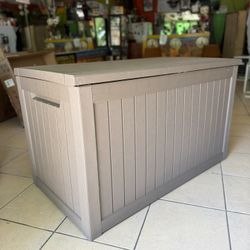 280 Gallon Outdoor Storage Box, Resin, Lockable, for Patio and Garden, Waterproof, for Furniture, Garden Tools and Tool Storage, Storage Boxes ASSEMBL