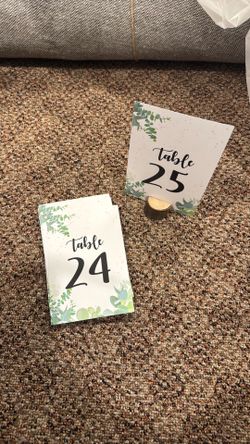 Table cards & holders