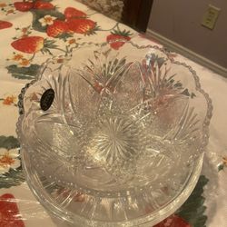 Crystal Bowl And Plates