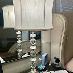 Chrome And Glass Lamps SET OF 2