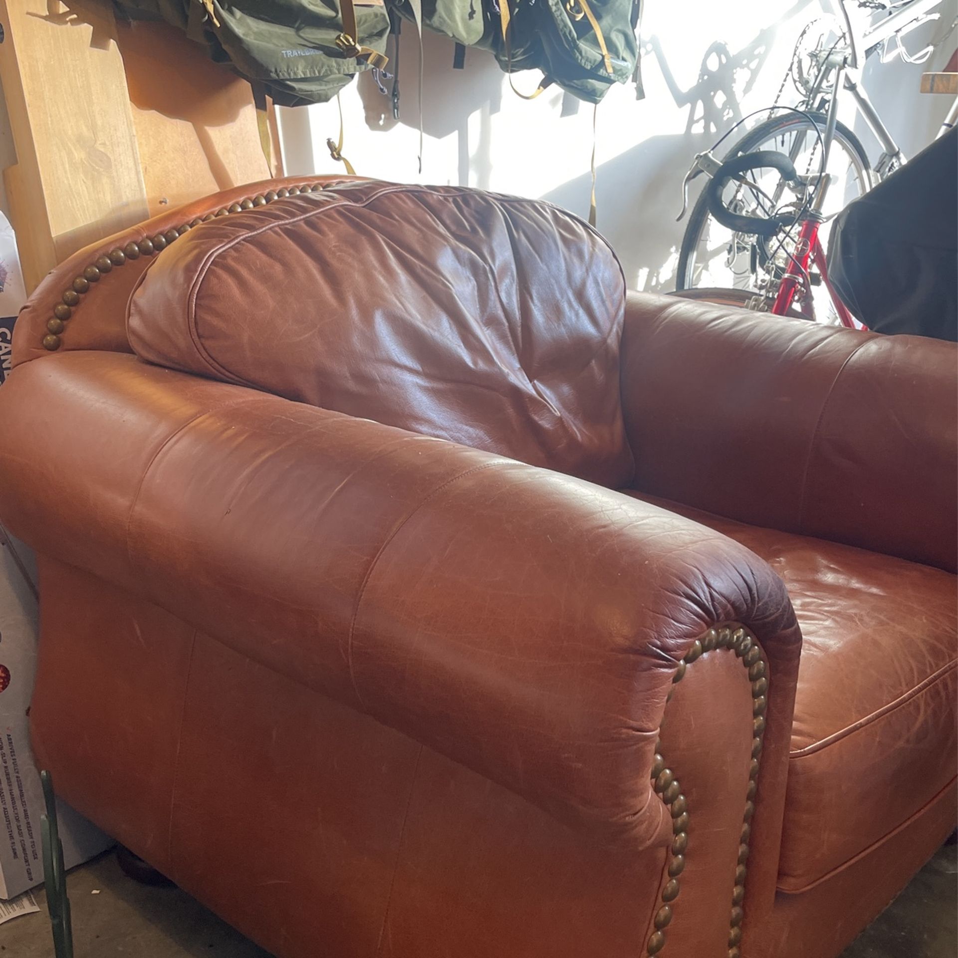 Home life Leather Chair Couch. OBO