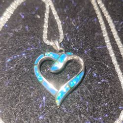 925 Silver Fire Opal Necklace