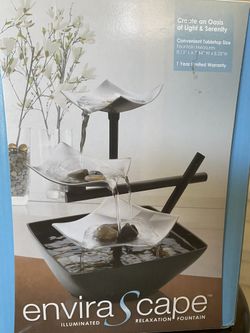 Indoor 3-Tier Relaxation Tabletop Fountain, Automatic Pump with Power Switch
