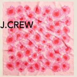 🌞(NEW) WOMEN’S J.CREW PINK OVERSIZED PRINTED 100% SILK - SIZE: 30”x30”🌞