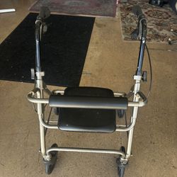 Walker With Seat And Breaks