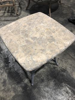Outdoor stone top table