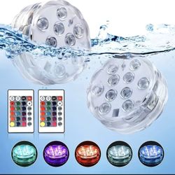 Submersible LED Lights Remote Control Battery Powered (2 items  total $10!!!)