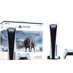 PS5 Gaming Console (Disc Version) with God of War(GOW) Ragnarök Bundle Plus Wireless Headset And Dual Charger.