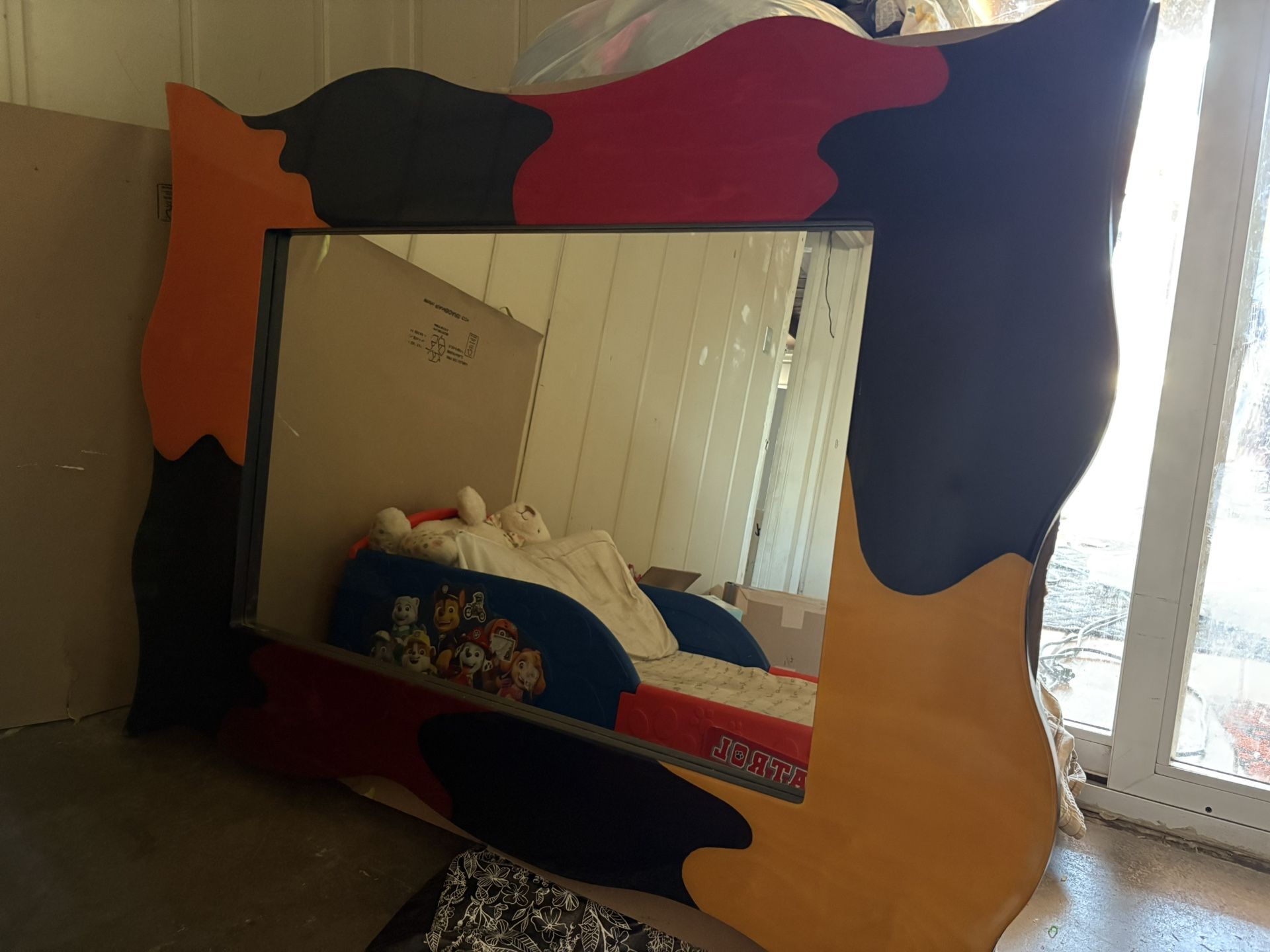 Late 20th Century Postmodern Lacquered Large Scale Sculptural Mirror