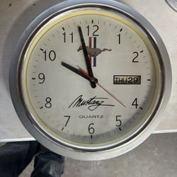 Genuine Ford Mustang Wall Clock 