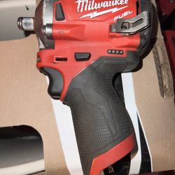 Milwaukee M12 FUEL 12V Lithium-Ion Brushless Cordless Stubby 1/2 in. Impact Wrench (Tool-Only)