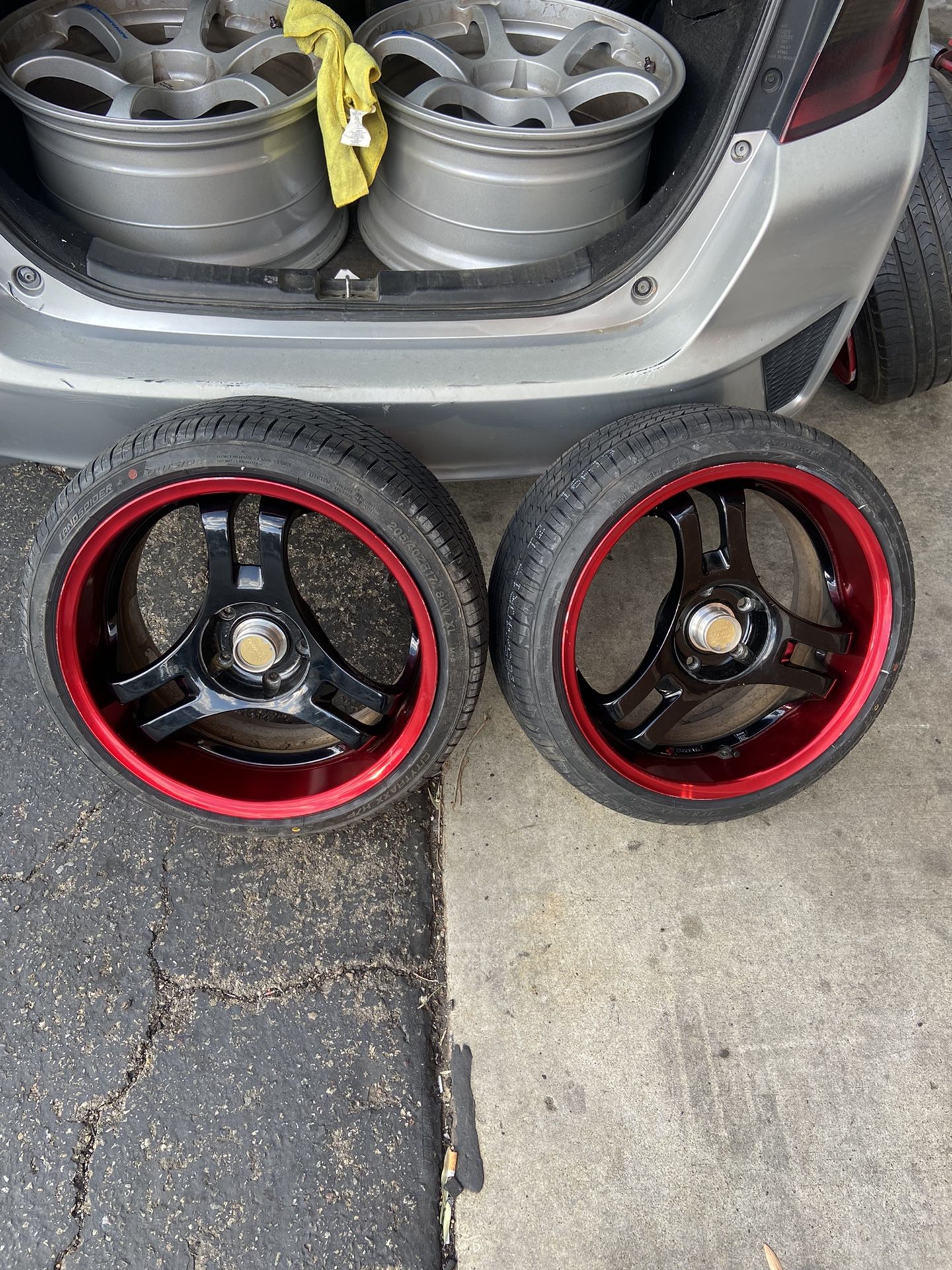 17x8 +35 Super Advan Sa3r Tri Spoke Wheels