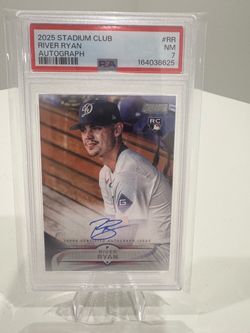 2025 Topps Stadium Club Autographs River Ryan RC Auto PSA 7 #SCBA-RR Dodgers