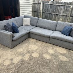 Gray Cloud Sectional Couch | Free Delivery