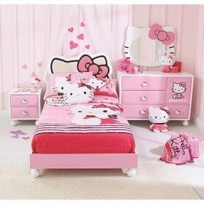 Hello kitty furniture bed set twin