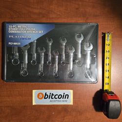 PLT-99525 - 10Pc. Metric Stubby Combination Wrench Set