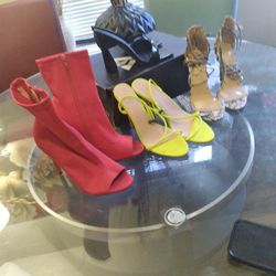 Dress Shoes And Shoe Boots For Sale 10.00 And 15 Dollars For Red Shoe Boots Size 7-9