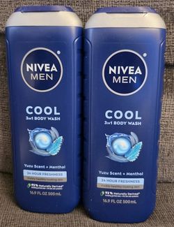 (2) Nivea Men's Bodywash, 16.9 oz each