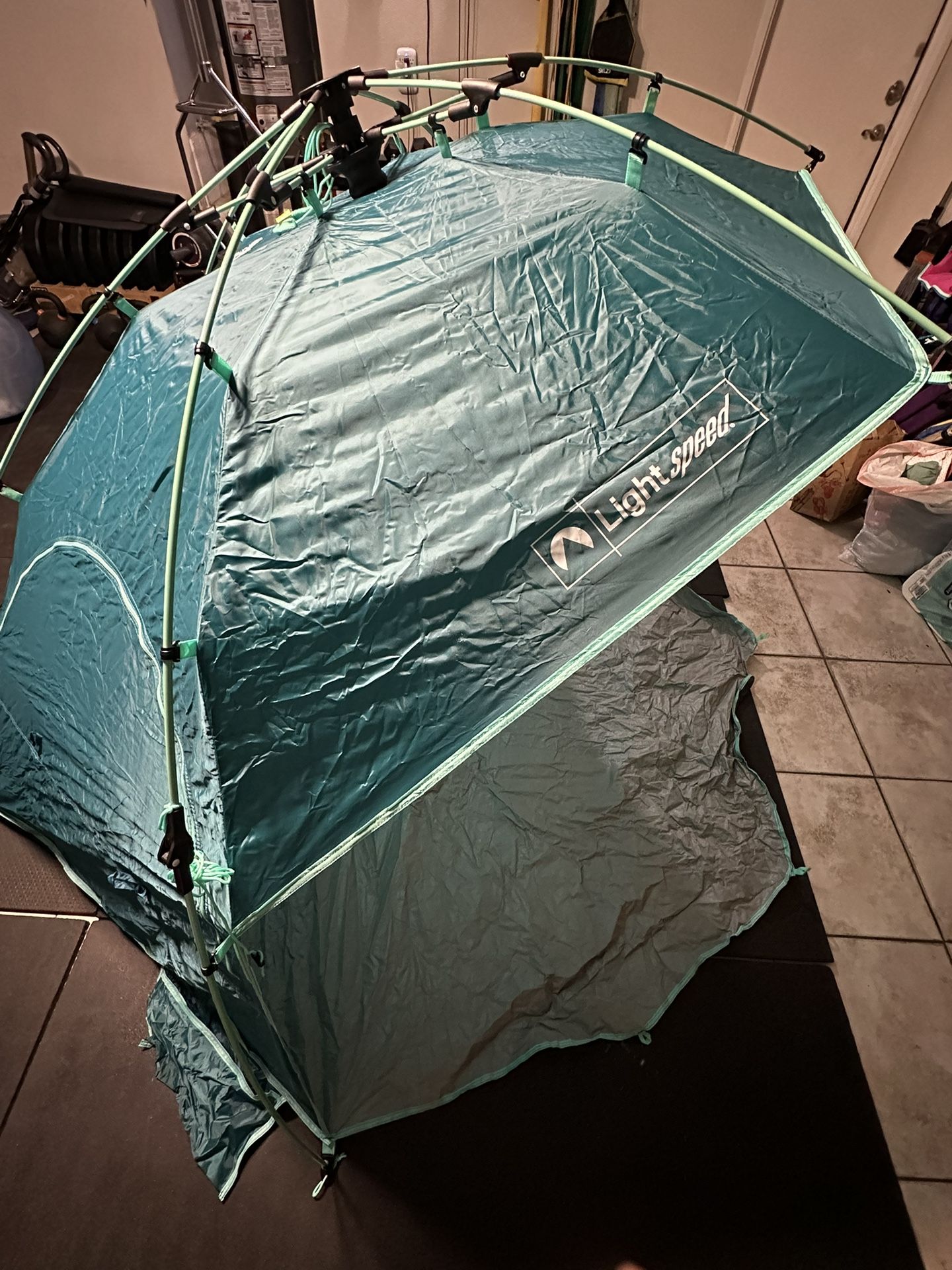 Lightspeed Outdoors Quick Cabana Beach Tent, Sun Shelter,