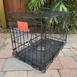 22" Midwest Single Door Wire Dog Crate w/Tray and Divider- Foldable!