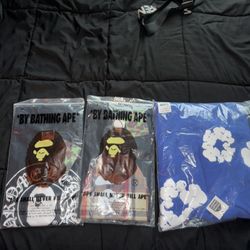 Bape Tees- L, Denim Tears- M