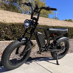 52V/1500W Electric E-bike, 40mph, 20ah Battery/20x4.0 Tire/Hydraulic Brakes